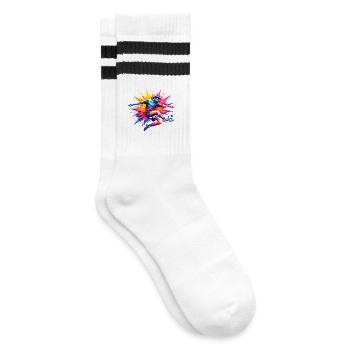Cadeau Foot Humour Joueur Enfant Drôle - Chaussettes de tennis - blanc/noir - Droite