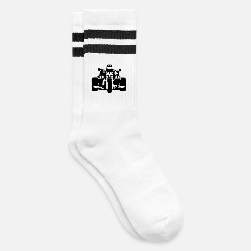 trike - Striped tennis socks - white/black