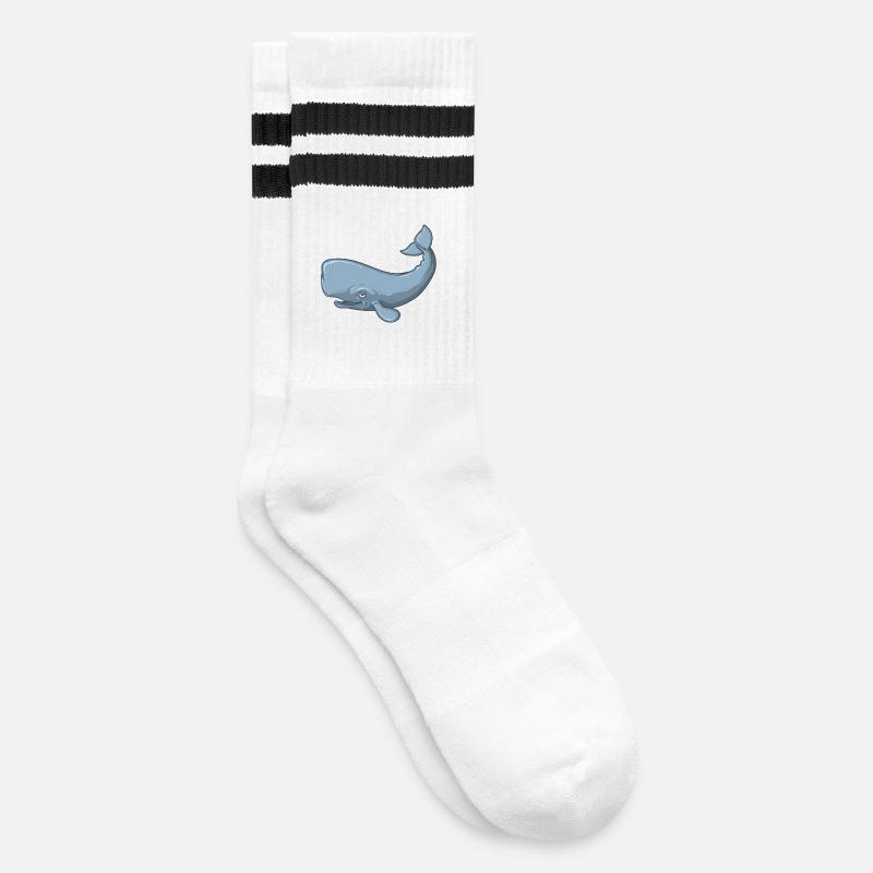 Sperm Whale - Chaussettes de tennis - blanc/noir