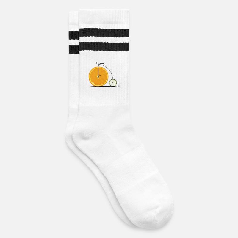 Fruit Bicycle - Striped tennis socks - white/black