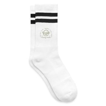 Crunchy mom funny organic healthy country life - Striped tennis socks - white/black - Right