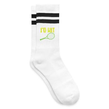 Humour sur le joueur de tennis - Chaussettes de tennis - blanc/noir - Droite