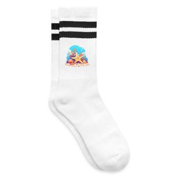 Étoile de mer Étoile de mer - Chaussettes de tennis - blanc/noir - Droite