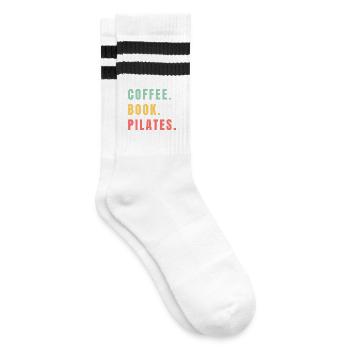 PILATES DE LIVRES DE CAFÉ - Chaussettes de tennis - blanc/noir - Droite