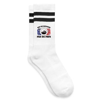 Französischer Landwirt Landwirtschaft Frankreich - Gestreifte Tennissocken - Weiß/Schwarz - Rechts