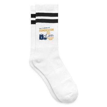 Sourdough Bread Baking Baker Sourdough Starter Jar - Striped tennis socks - white/black - Right