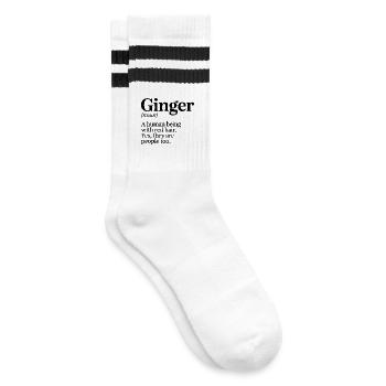 Gingers Are People Too - Striped tennis socks - white/black - Right