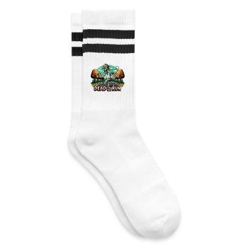 Dead on the Run: Zombie Runner - Striped tennis socks - white/black - Right