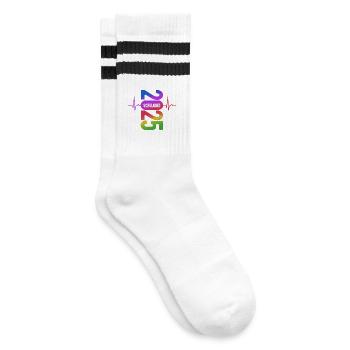 Enfant scolaire 2026 - Inscription scolaire - Première année ECG - Chaussettes de tennis - blanc/noir - Droite