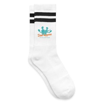 Joueur drôle de pickleball Dink happens, joie du - Chaussettes de tennis - blanc/noir - Droite