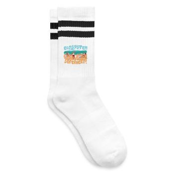 Ökologe Ökologie - Gestreifte Tennissocken - Weiß/Schwarz - Rechts