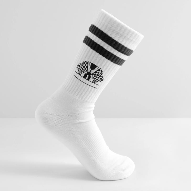 Drapeau numéro 1 de la Coupe de course automobile Chaussettes de tennis