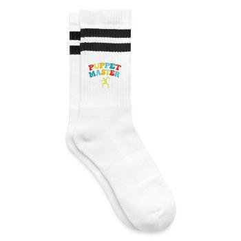 Puppet Master Swing Art - Striped tennis socks - white/black - Right