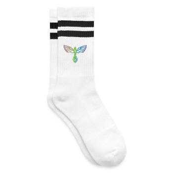 L'envol de l'oiseau multicolore - Chaussettes de tennis - blanc/noir - Droite