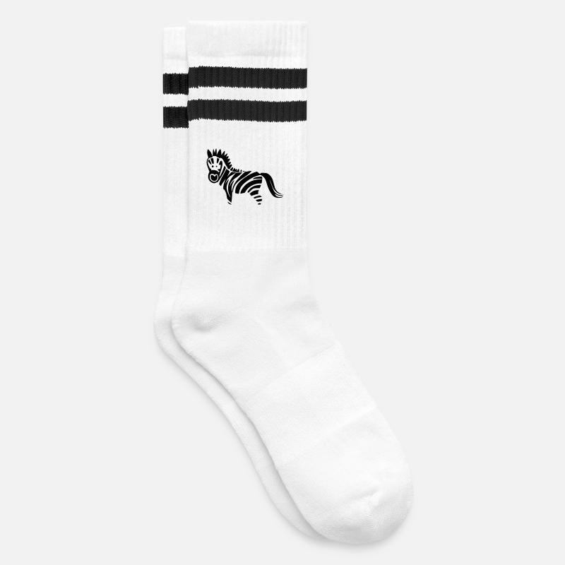 Zebra - Chaussettes de tennis - blanc/noir