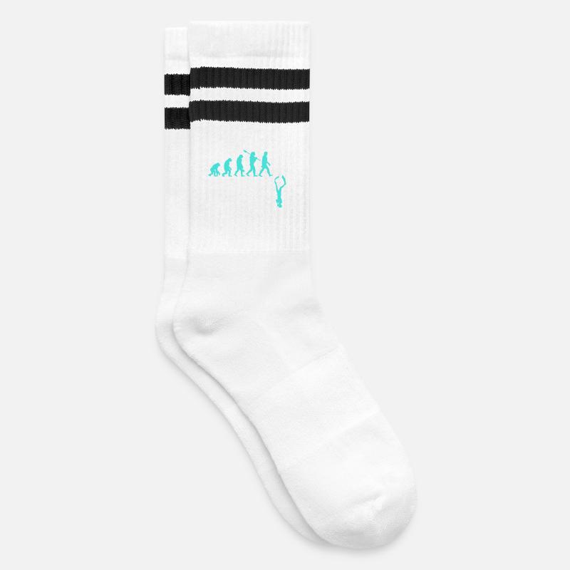 Freediving Evolution - Striped tennis socks - white/black
