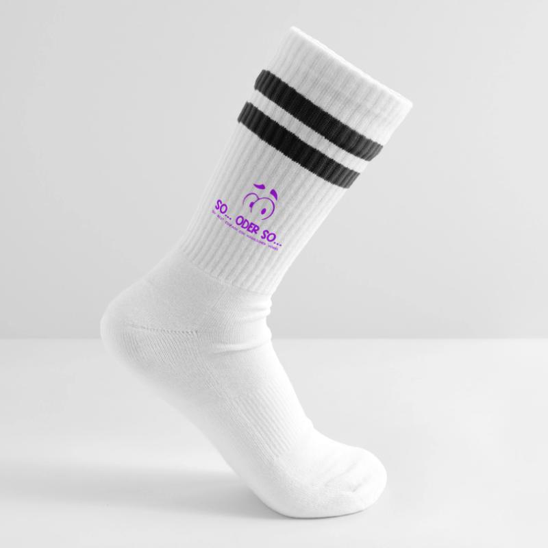 So...Oder So: Hässlicher Vogel - Lila Gestreifte Tennissocken