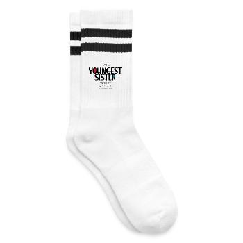 Youngest Sister - Striped tennis socks - white/black - Right