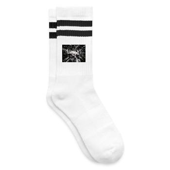 art is fact - Gestreifte Tennissocken - Weiß/Schwarz - Rechts