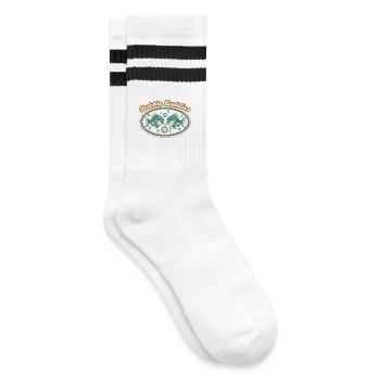 Bubble Buddies - Gestreifte Tennissocken - Weiß/Schwarz - Rechts