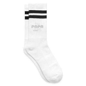 Promoted to Dad in 2027 Announcement Pregnancy Dad Future Dad - Striped tennis socks - white/black - Right