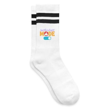 Anesthesiologist Mode On Anesthesia - Striped tennis socks - white/black - Right
