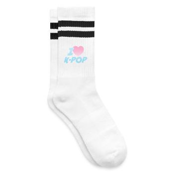 J’adore la K-pop - Chaussettes de tennis - blanc/noir - Droite
