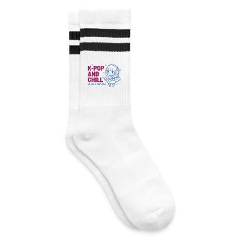 K-Pop et chill à mon époque K-Pop Musique coréenne - Chaussettes de tennis - blanc/noir - Droite