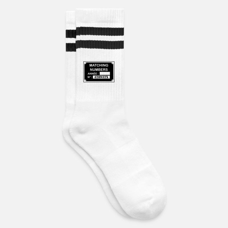Matching Numbers - Chaussettes de tennis - blanc/noir