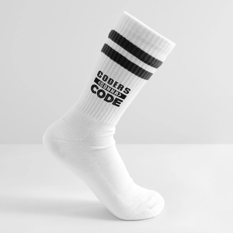 Codeurs qui passent au code Chaussettes de tennis