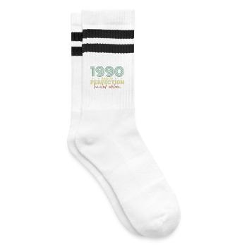1990 - Striped tennis socks - white/black - Right
