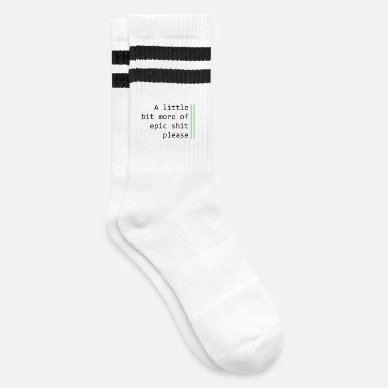 Un peu plus épique - Chaussettes de tennis - blanc/noir