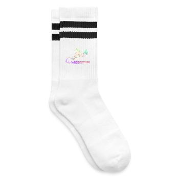  Marimbist Percussion Section Marching Band Pit - Striped tennis socks - white/black - Right
