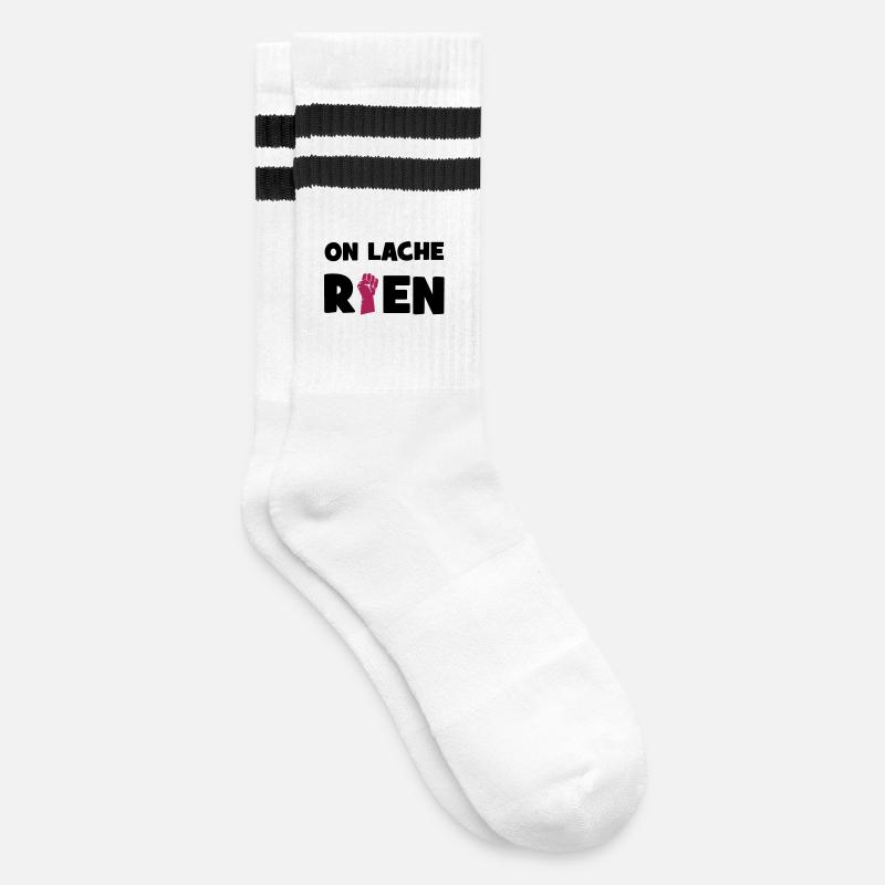 On lâche rien ! - Chaussettes de tennis - blanc/noir