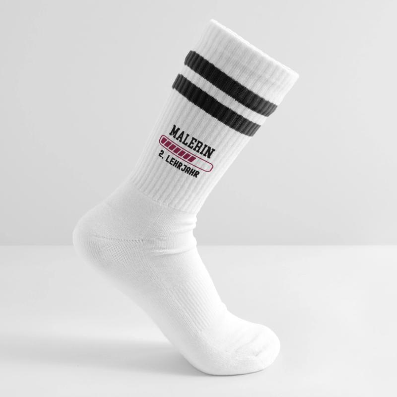 Painter training 2nd year apprenticeship Painter apprenticeship Painter Striped tennis socks