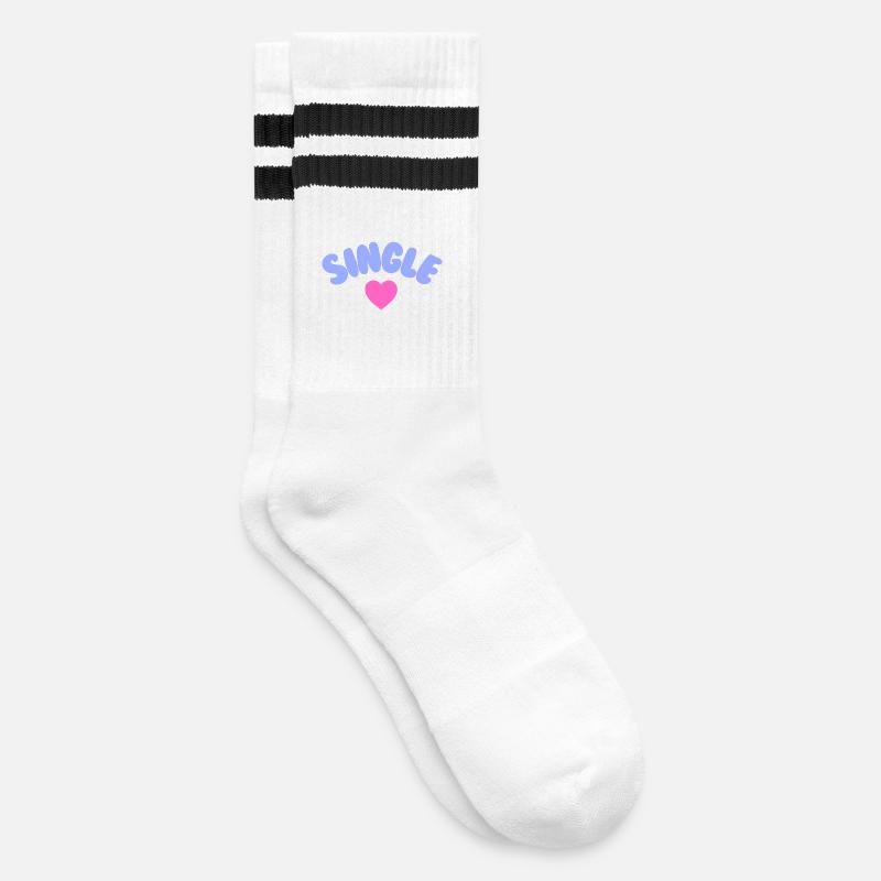 Amour de soi célibataire - Chaussettes de tennis - blanc/noir