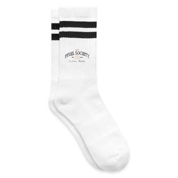 Pixel Society - Vintage Gaming Fashion - Striped tennis socks - white/black - Right