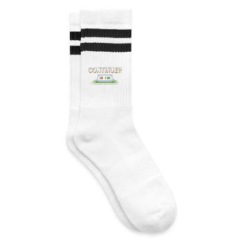 Continue Retro Gamer Pixel 8 Bit Arcade Screen - Striped tennis socks - white/black - Right