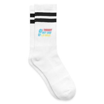 Course à pied : ils ont dit 1,31 mile coureur de marathon - Chaussettes de tennis - blanc/noir - Droite