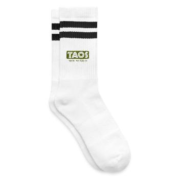 Taos - New Mexico - United States of America - Gestreifte Tennissocken - Weiß/Schwarz - Rechts