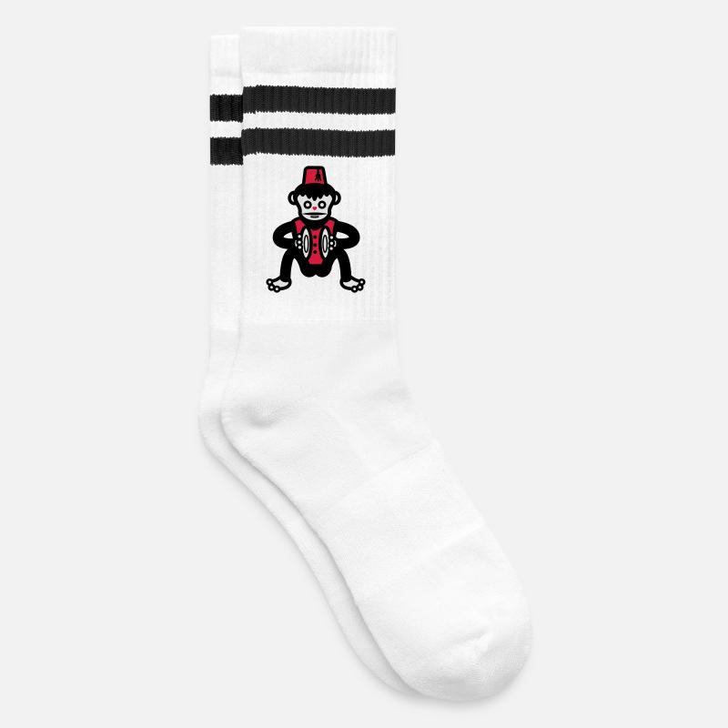 singe singe singes singe - Chaussettes de tennis - blanc/noir
