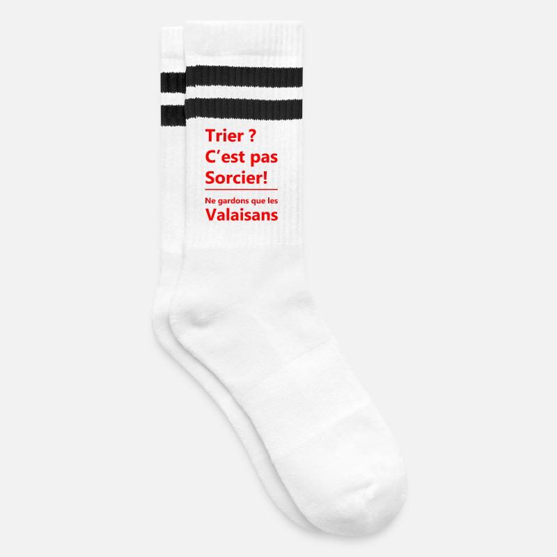 Sorting is not rocket science! - Striped tennis socks - white/black