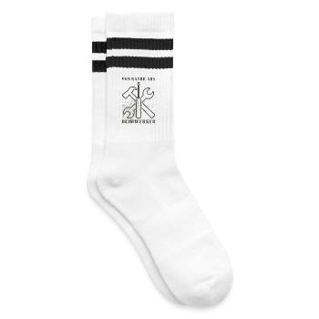 Passionnés de bricolage par nature – conception d’outils - Chaussettes de tennis - blanc/noir - Droite