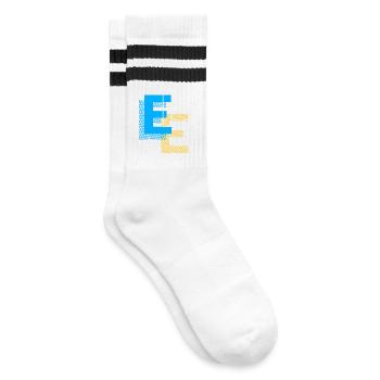 E Design - Striped tennis socks - white/black - Right