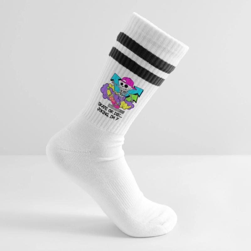 Skate oder stirb, scherzhaft, ich bin 7. Gestreifte Tennissocken