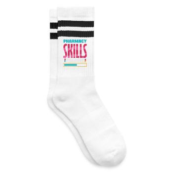 Apotheker Pharmazeutisch-technischer - Gestreifte Tennissocken - Weiß/Schwarz - Rechts