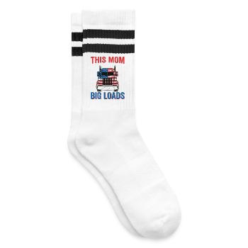 Trucker, conductrice de semi-remorque américaine maman - Chaussettes de tennis - blanc/noir - Droite