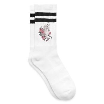 Cheval aux roses - Chaussettes de tennis - blanc/noir - Droite
