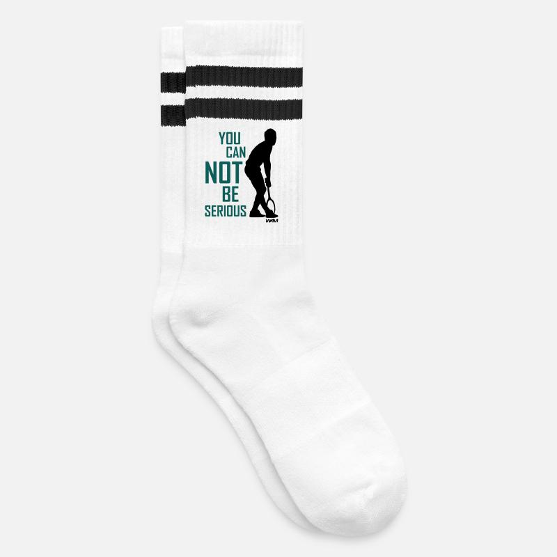 JOHN MC ENROE YOU CANNOT BE SERIOUS - Gestreifte Tennissocken - Weiß/Schwarz