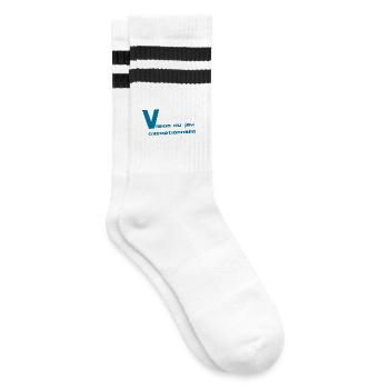 Vision du Jeu - Chaussettes de tennis - blanc/noir - Droite